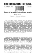 Baisse de la natalité et politique sociale