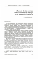 Influencia de las normas internacionales del trabajo en la legislación brasileña