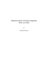 Situation report: overseas migration from La Union