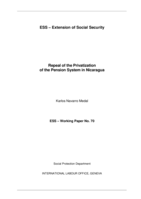 Repeal of the privatization of the pension system in Nicaragua