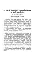 Le travail des enfants et des adolescents en Amérique latine
