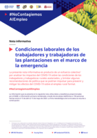 Condiciones laborales de los trabajadores y trabajadoras de las plantaciones en el marco de la emergencia