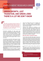 Green growth, just transition, and green jobs: there's a lot we don't know