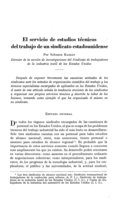 El servicio de estudios técnicos del trabajo de un sindicato estadounidense
