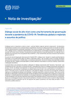 Peak-level social dialogue as a governance tool during the COVID-19 pandemic: global and regional trends and policy issues