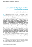 Las nuevas tecnologías y el problema de la calidad del trabajo