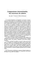 Comparaisons internationales des structures de salaires