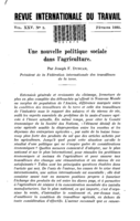 Une nouvelle politique sociale dans l'agriculture