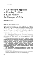 A co-operative approach to housing problems in Latin America: the example of Chile