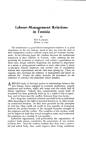 Labour-management relations in Tunisia