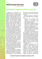 Cooperatives and elimination of child labour in agriculture: World Day Against Child Labour, 12 June 2007