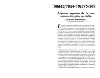 Algunos aspectos de la economía dirigida en Italia