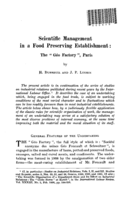 Scientific management in a food preserving establishment: the "Géo factory", Paris