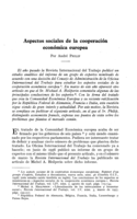 Aspectos sociales de la cooperación económica europea