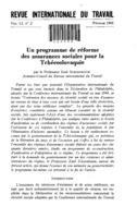 Un programme de réforme des assurances sociales pour la Tchécoslovaquie