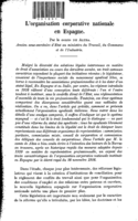 L'organisation corporative nationale en Espagne