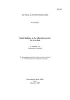 Social dialogue in the education sector: an overview = [Le dialogue social dans le secteur de l'éducation : tour d'horizon (extraits de la version originale anglaise)]
