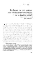 En busca de una síntesis del crecimiento económico y de la justicia social