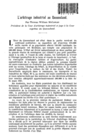 L'arbitrage industriel au Queensland