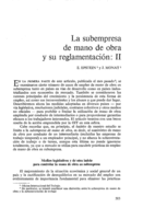 La subempresa de mano de obra y su reglamentación: II