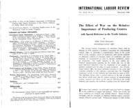 The effect of war on the relative importance of producing centres with special reference to the textile industry