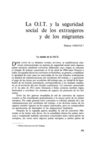 La OIT y la seguridad social de los extranjeros y de los migrantes