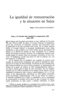 La igualdad de remuneración y la situación en Suiza