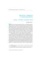 La idea - ¿mudable? - de derecho laboral