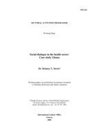 Social dialogue in the health sector: case study Ghana