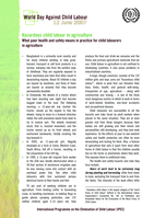 Hazardous child labour in agriculture: what poor health and safety means in practice for child labourers in agriculture : World Day Against Child Labour, 12 June 2007