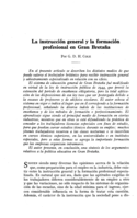 La instrucción general y la formación profesional en Gran Bretaña