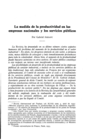 La medida de la productividad en las empresas nacionales y los servicios públicos
