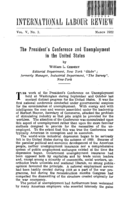 The President's conference and unemployment in the United States