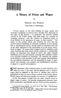 A theory of prices and wages