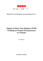 Impact of Start Your Business (SYB) training on women entrepreneurs in Vietnam