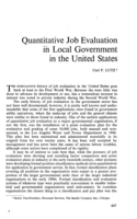 Quantitative job evaluation in local government in the United States