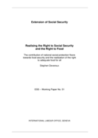 Realising the right to social security and the right to food: the contribution of national social protection floors towards food security and the realisation of the right to adequate food for all