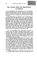 Social aspects of land reform in Esthonia