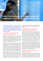 Public employment services pressing ahead with digitalization should be aware of the digital divide