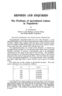 The problems of agricultural labour in Yugoslavia