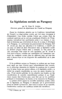 La législation sociale au Paraguay