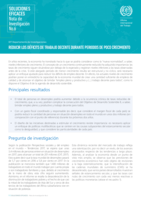 Reducir los déficits de trabajo decente durante periodos de poco crecimiento