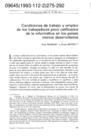 Condiciones laborales y de empleo de los trabajadores menos calificados de la informática en los países menos desarrollados