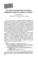 La notion d'accident dans l'assurance obligatoire contre les accidents en Suisse