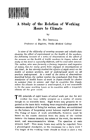 A study of the relation of working hours to climate