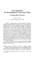 Une expérience de développement rural dans l'Inde: le projet-pilote d'Etawah