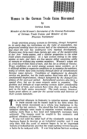 Women in the German trade union movement