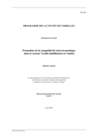 Promotion de la compétitivité socio-économique dans Ie secteur Textile-habillement en Tunisie