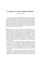 La mujer en la vida económica Argentina