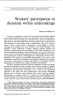 Workers' participation in decisions within undertakings